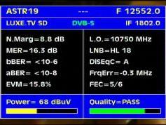 Astra 1H at 19.2 e _ european footprint_12 552 H Packet Astra_Q data